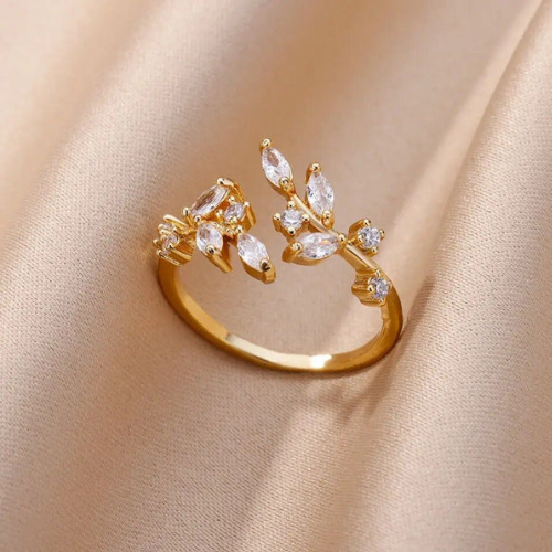 Anillo de Loto Ajustable de Plata