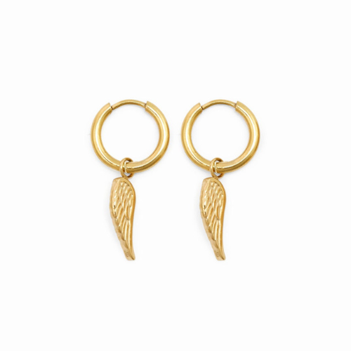 Pendientes de Alas de Ángel Chapados en Oro de 18K