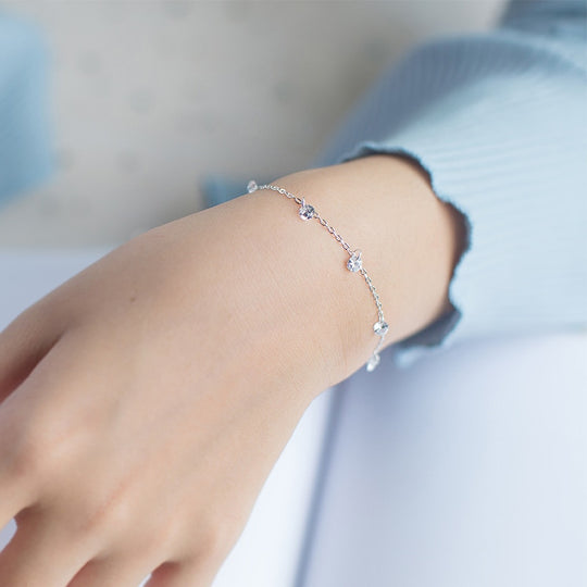 Pulsera de Plata con Piedras de Circonita