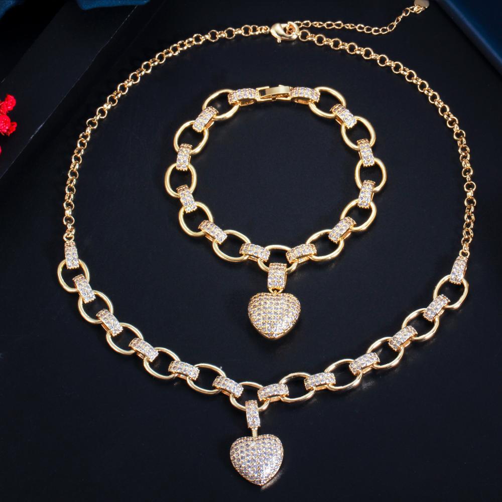 Cadena y Pulsera Incrustadas con Circonita