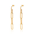 Pendientes Dorados de Cadena Chapados en Oro de 18K